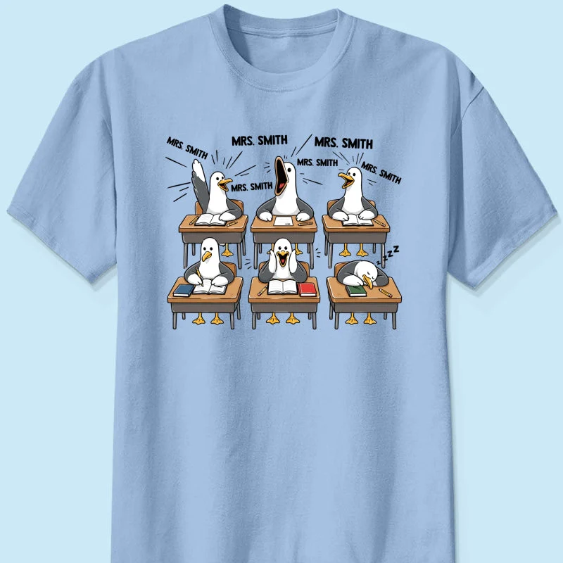 Funny Seagull Teacher - Personalized Shirt - Gifts For Teacher - Image 10