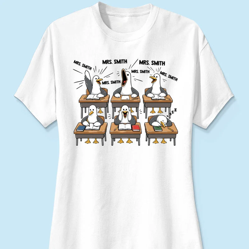 Funny Seagull Teacher - Personalized Shirt - Gifts For Teacher - Image 12