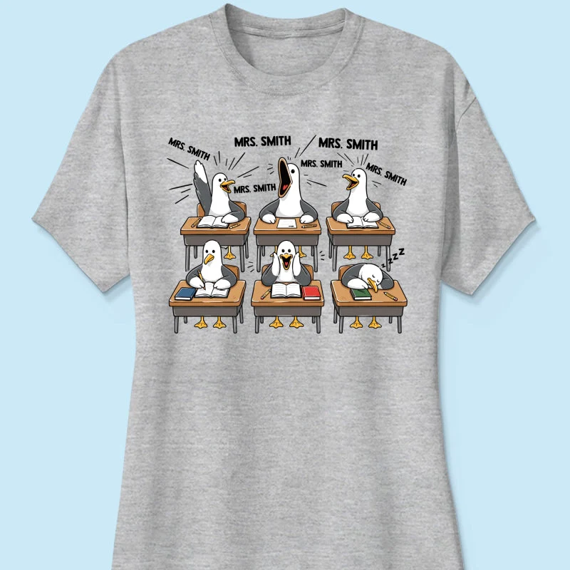 Funny Seagull Teacher - Personalized Shirt - Gifts For Teacher - Image 13