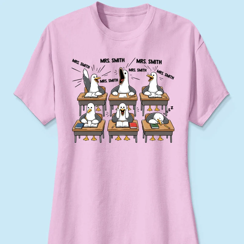 Funny Seagull Teacher - Personalized Shirt - Gifts For Teacher - Image 14