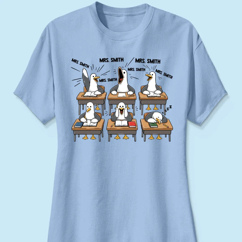 Funny Seagull Teacher - Personalized Shirt - Gifts For Teacher - Image 15