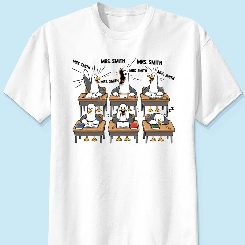 Funny Seagull Teacher - Personalized Shirt - Gifts For Teacher - Image 7