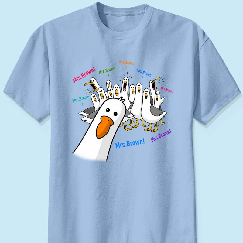 Funny Seagulls Teacher Name - Personalized Shirt - Gift For Teacher - Image 12
