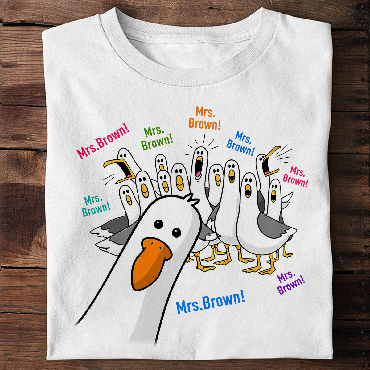 Funny Seagulls Teacher Name - Personalized Shirt - Gift For Teacher - Image 3
