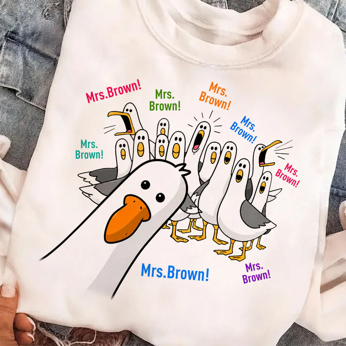 Funny Seagulls Teacher Name - Personalized Shirt - Gift For Teacher - Image 4