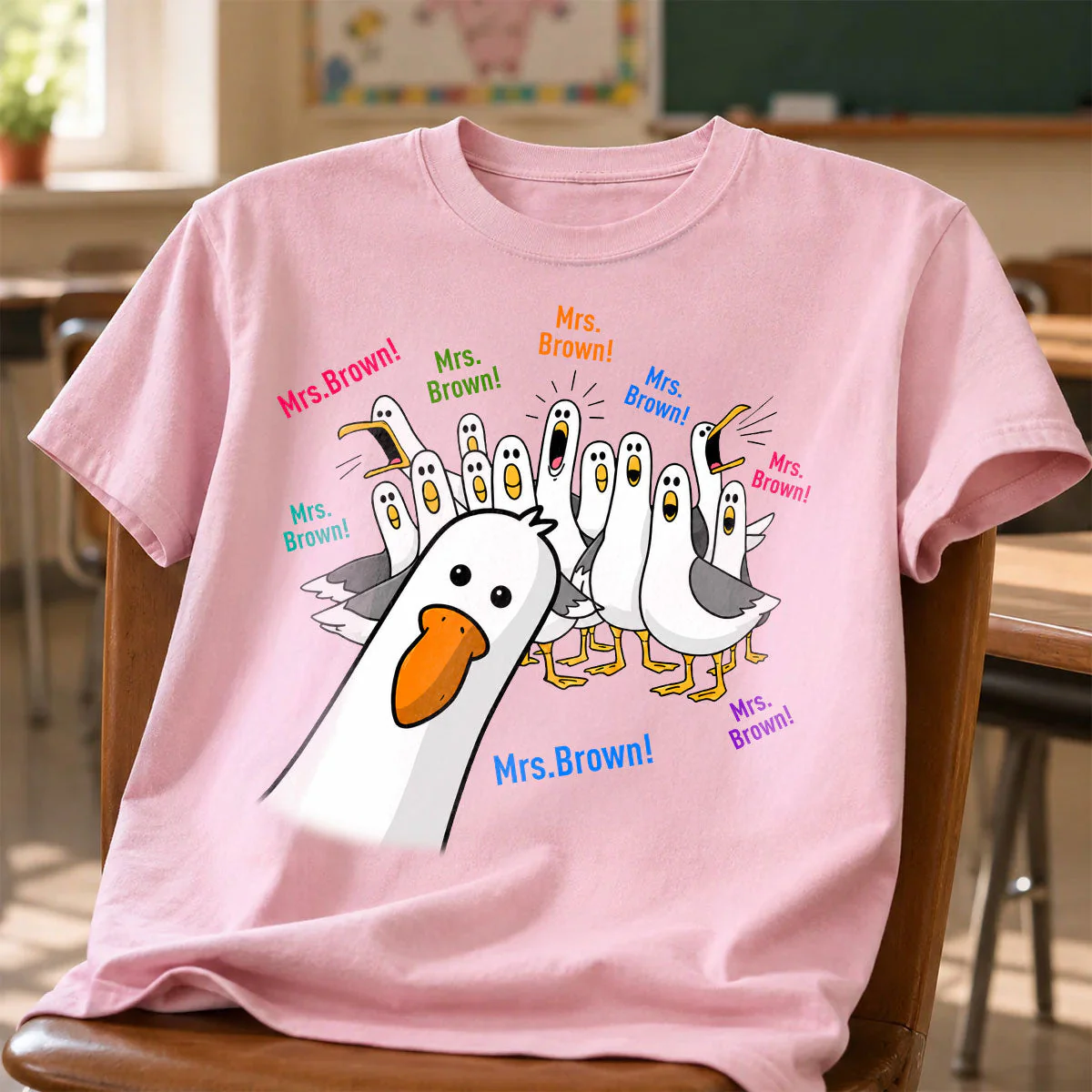 Funny Seagulls Teacher Name - Personalized Shirt - Gift For Teacher - Image 5