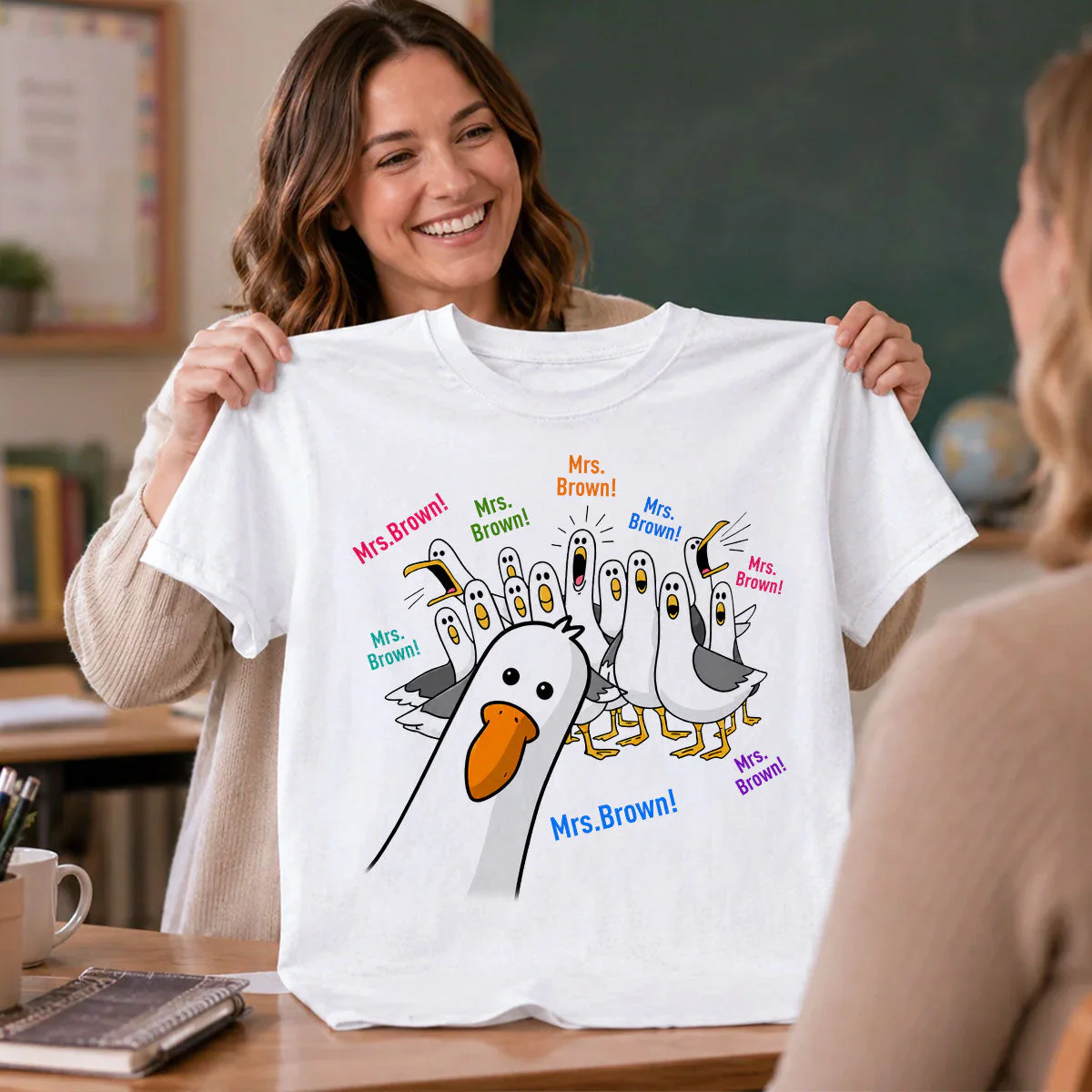 Funny Seagulls Teacher Name - Personalized Shirt - Gift For Teacher - Image 7