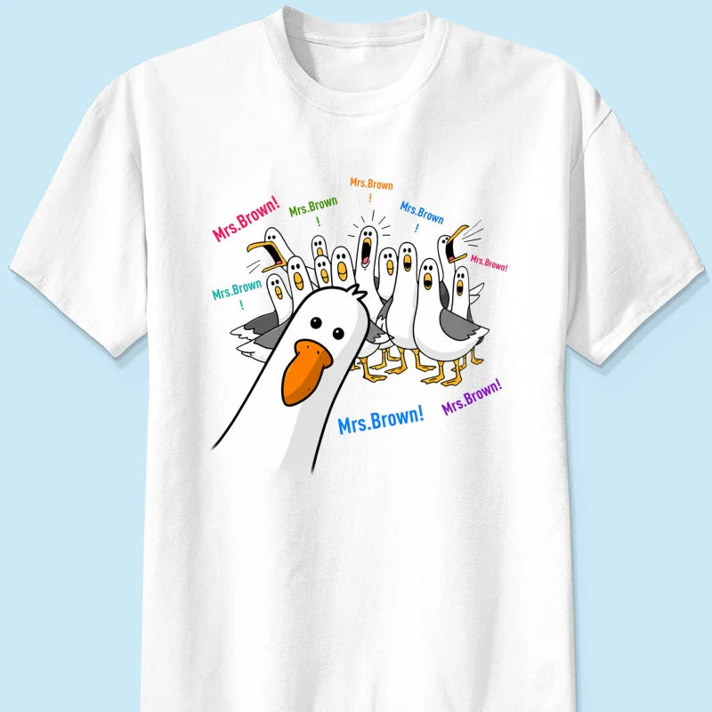 Funny Seagulls Teacher Name - Personalized Shirt - Gift For Teacher - Image 9