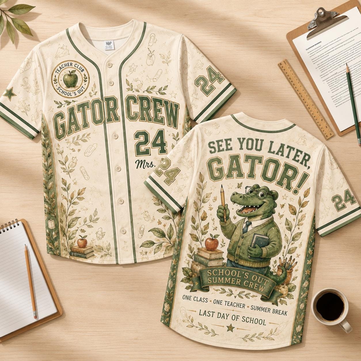 Funny See You Later Alligator Teacher Back To School - Personalized Baseball Jersey - Gifts For Teacher - Image 7