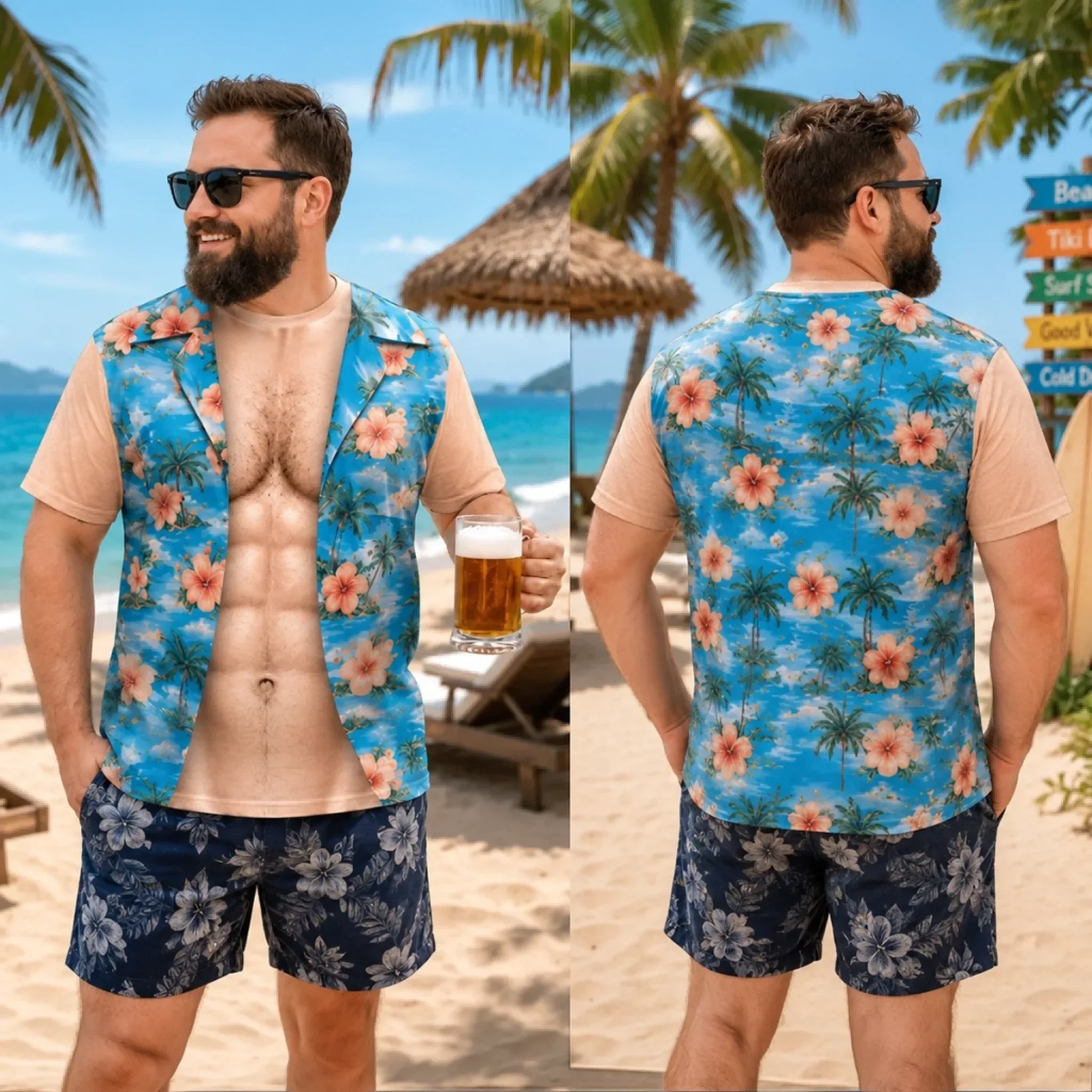 Funny Summer Vacation And Travel - Personalized All Over Shirt - Gifts For Husband, Him - Image 2