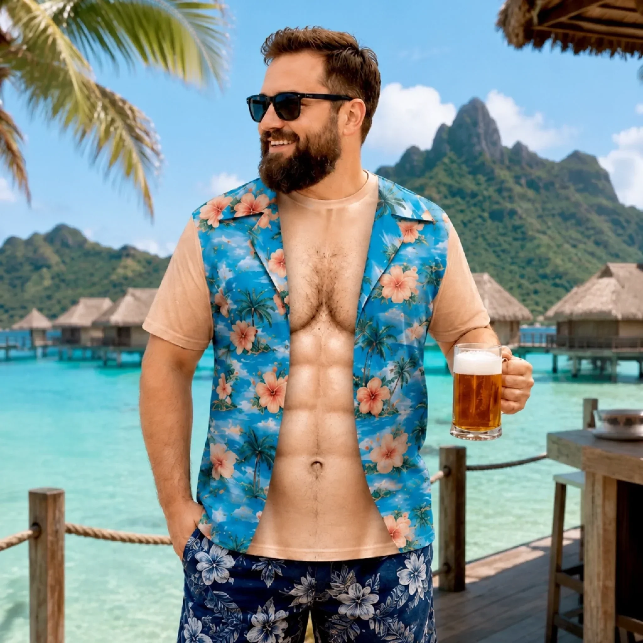 Funny Summer Vacation And Travel - Personalized All Over Shirt - Gifts For Husband, Him - Image 3