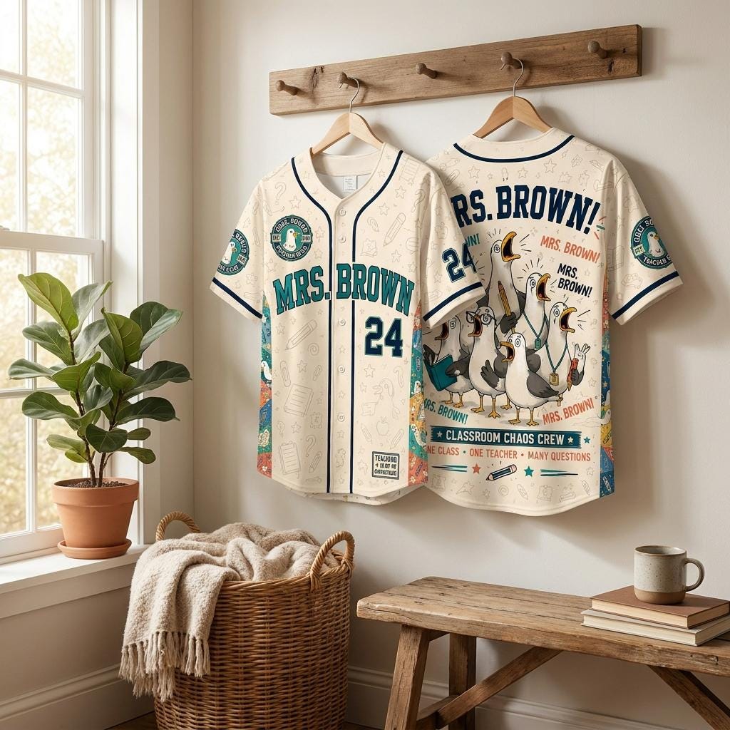 Funny Teacher Classroom Chaos Gull Squad Back To School - Personalized Baseball Jersey - Gifts For Teacher - Image 2