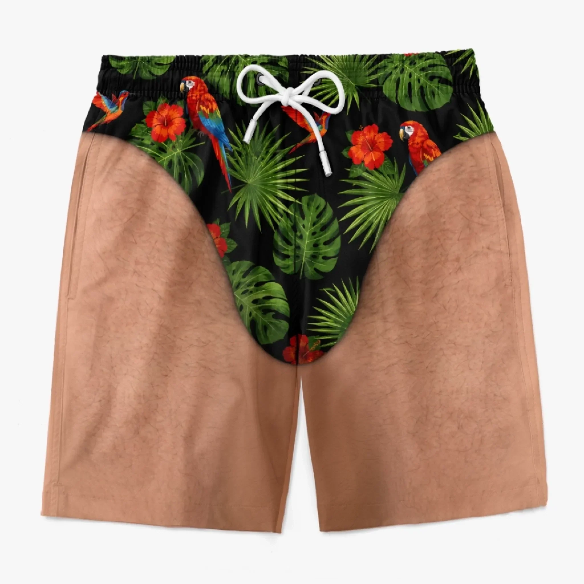 Custom Funny Tropical Floral Swim Trunks Summer Vacation - Personalized Beach Short - Gifts For Men - Image 4