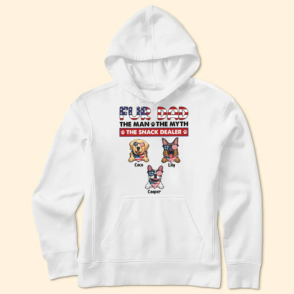 Fur Dad The Man The Myth The Snack Dealer - Gift For Pet Lovers - Personalized TShirt - CL12 NA94 - Image 5