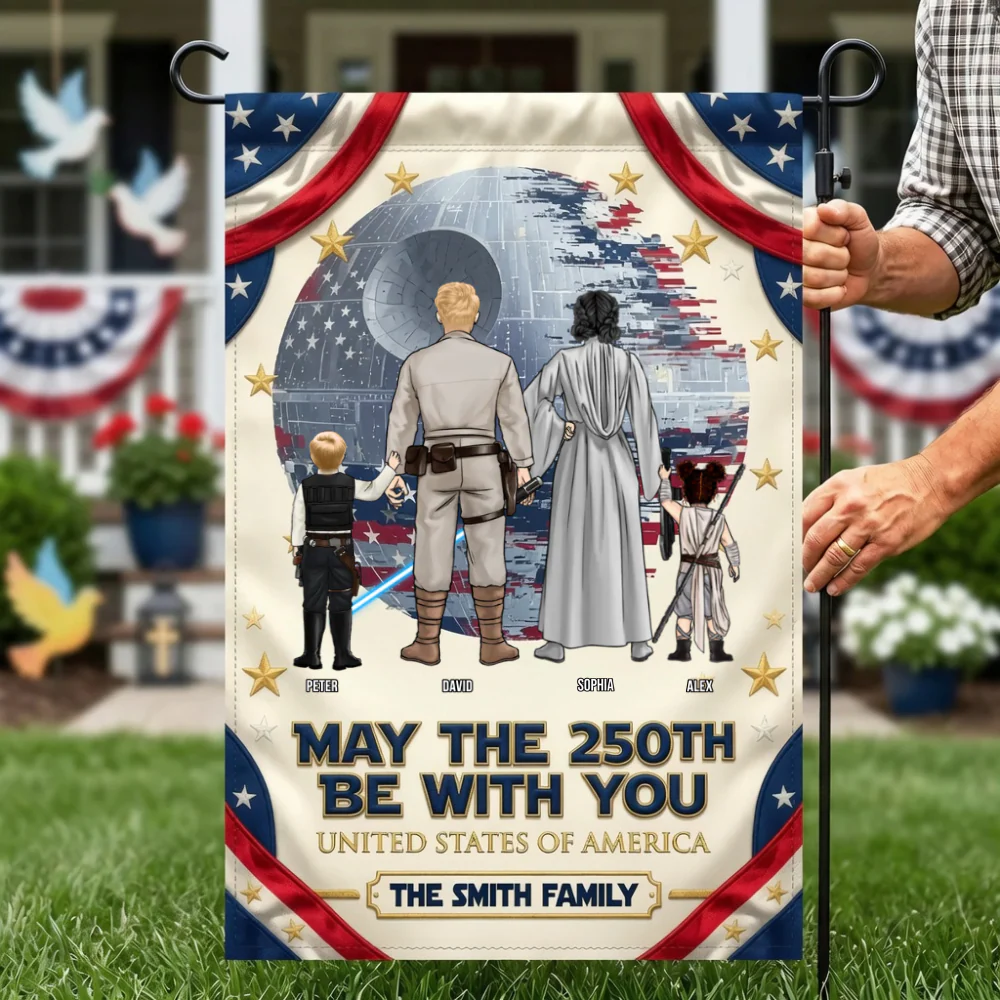 Galaxy Warrior 250th Anniversary - Personalized Flag - Patriotic Gift For Family - Stwa