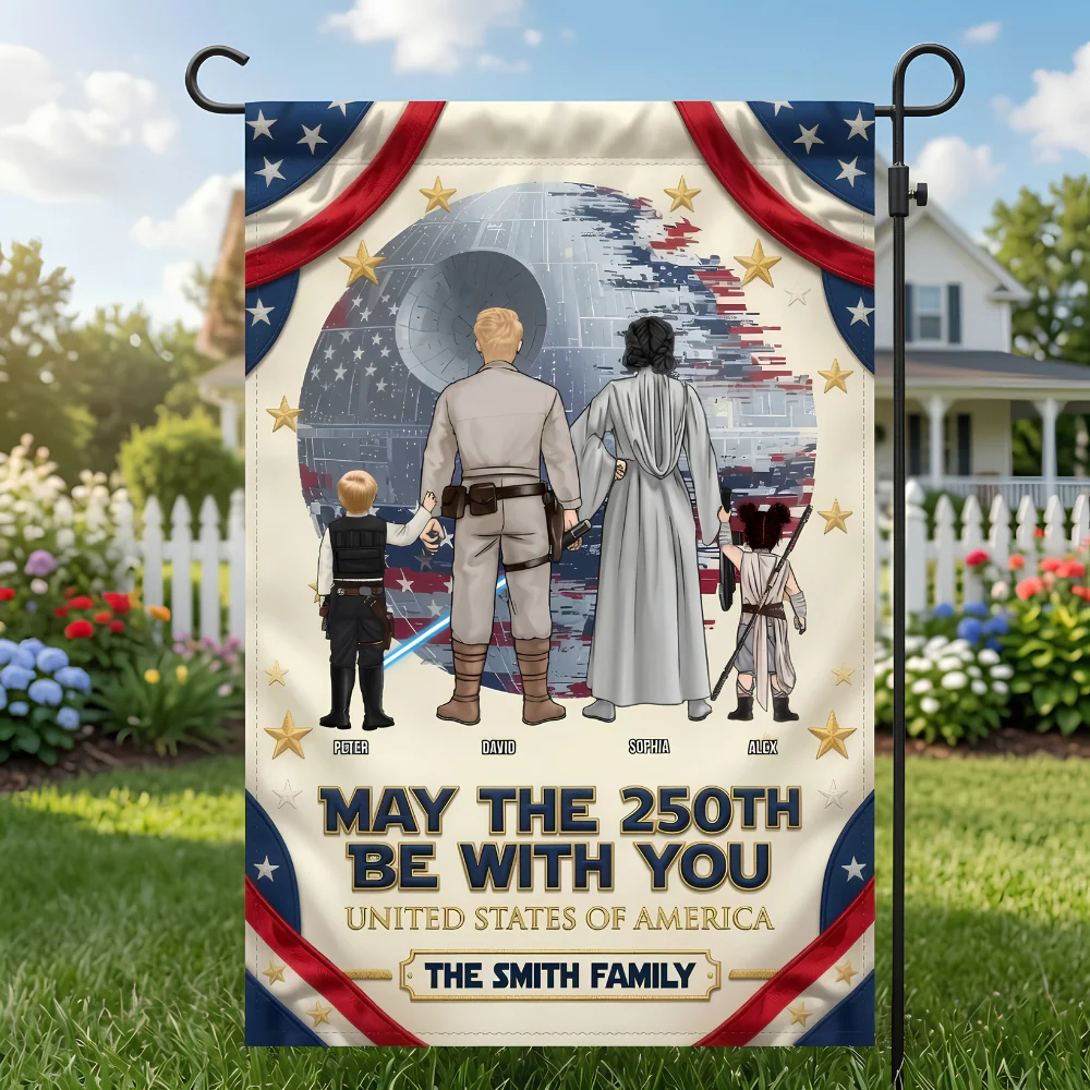 Galaxy Warrior 250th Anniversary - Personalized Flag - Patriotic Gift For Family - Stwa - Image 2