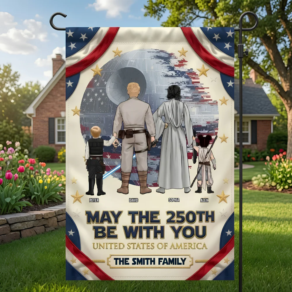 Galaxy Warrior 250th Anniversary - Personalized Flag - Patriotic Gift For Family - Stwa - Image 3