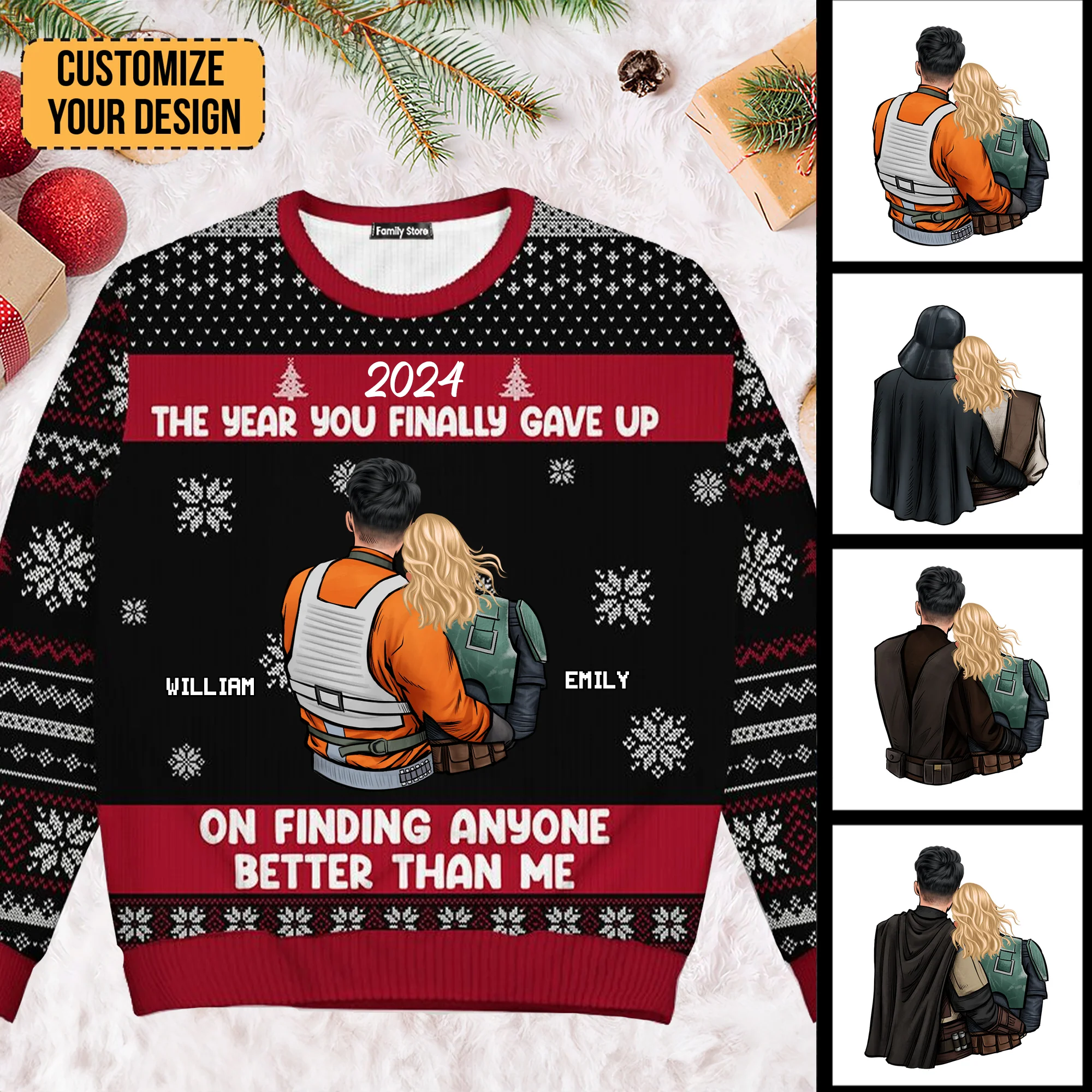 Gave Up On Finding Anyone Better Than Me Stwa - Gift For Couples - Personalized Ugly Sweatshirt - CL19