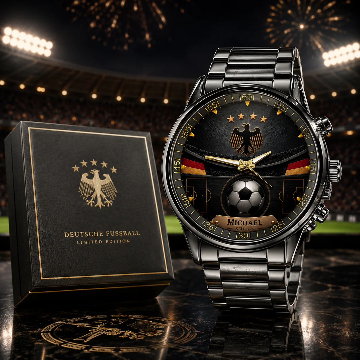 Germany Soccer Championship 2026 - Personalized Hand Watch - Birthday Gifts For Football Lovers, Sports Fans, Sports Lovers