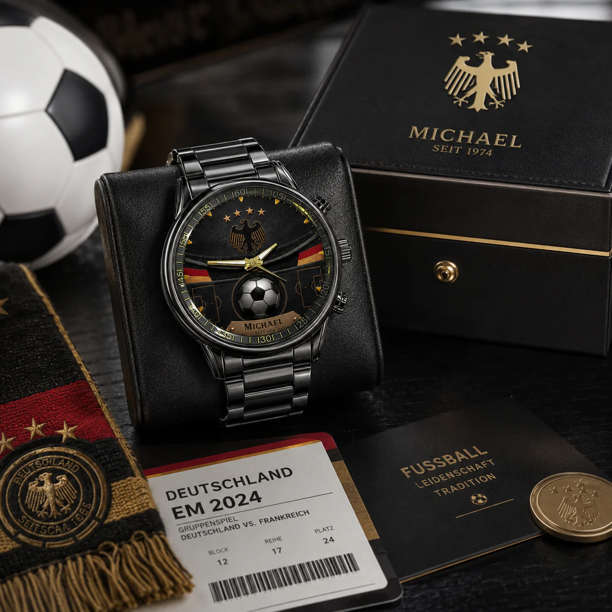 Germany Soccer Championship 2026 - Personalized Hand Watch - Birthday Gifts For Football Lovers, Sports Fans, Sports Lovers - Image 3