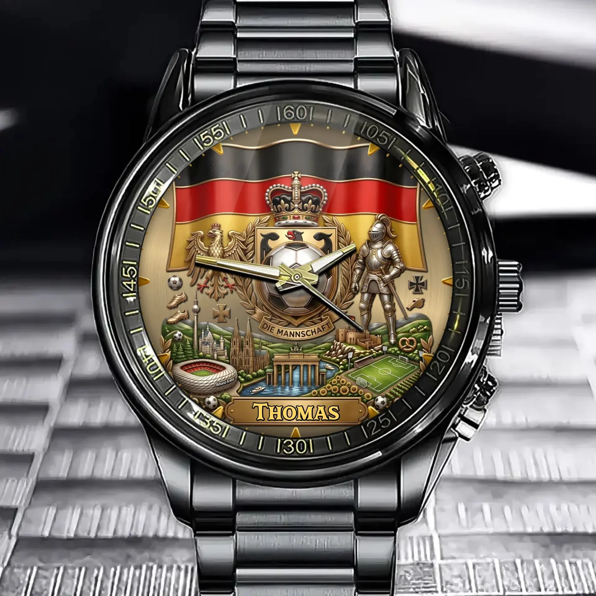 Germany Soccer Championship 2026 - Personalized Hand Watch - Gift For Sport Lovers