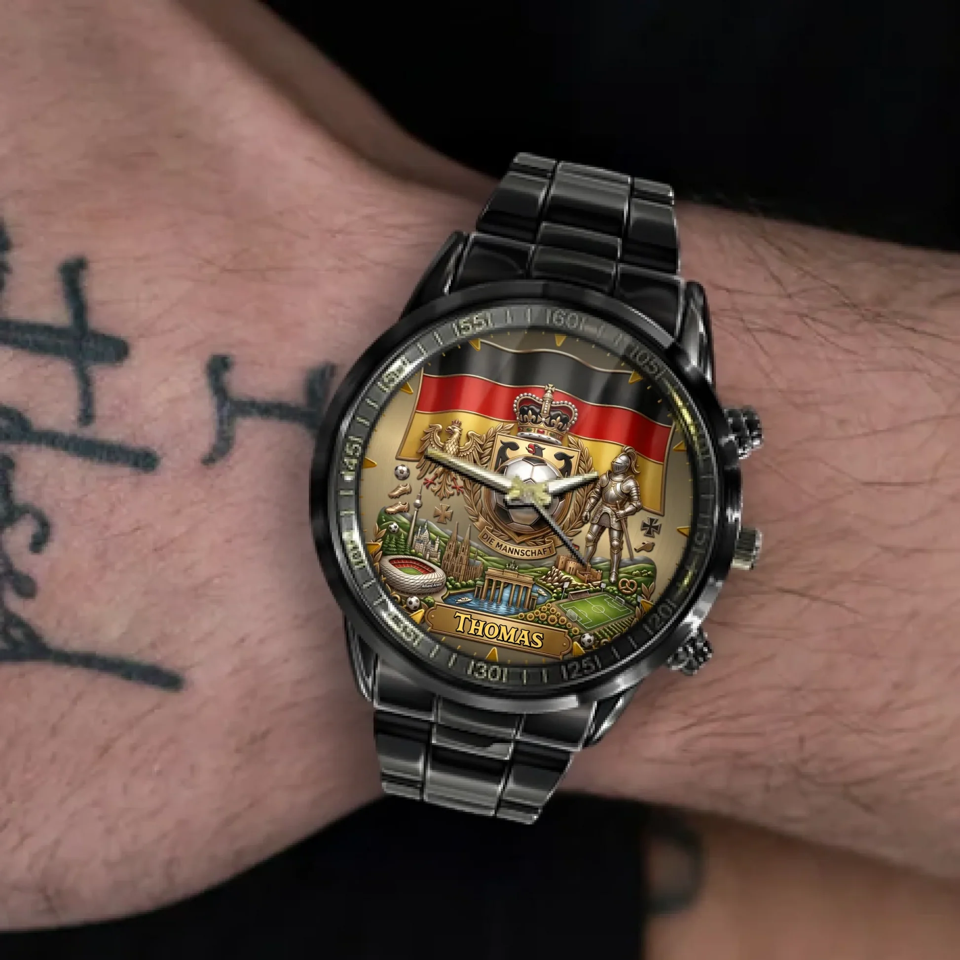 Germany Soccer Championship 2026 - Personalized Hand Watch - Gift For Sport Lovers - Image 3