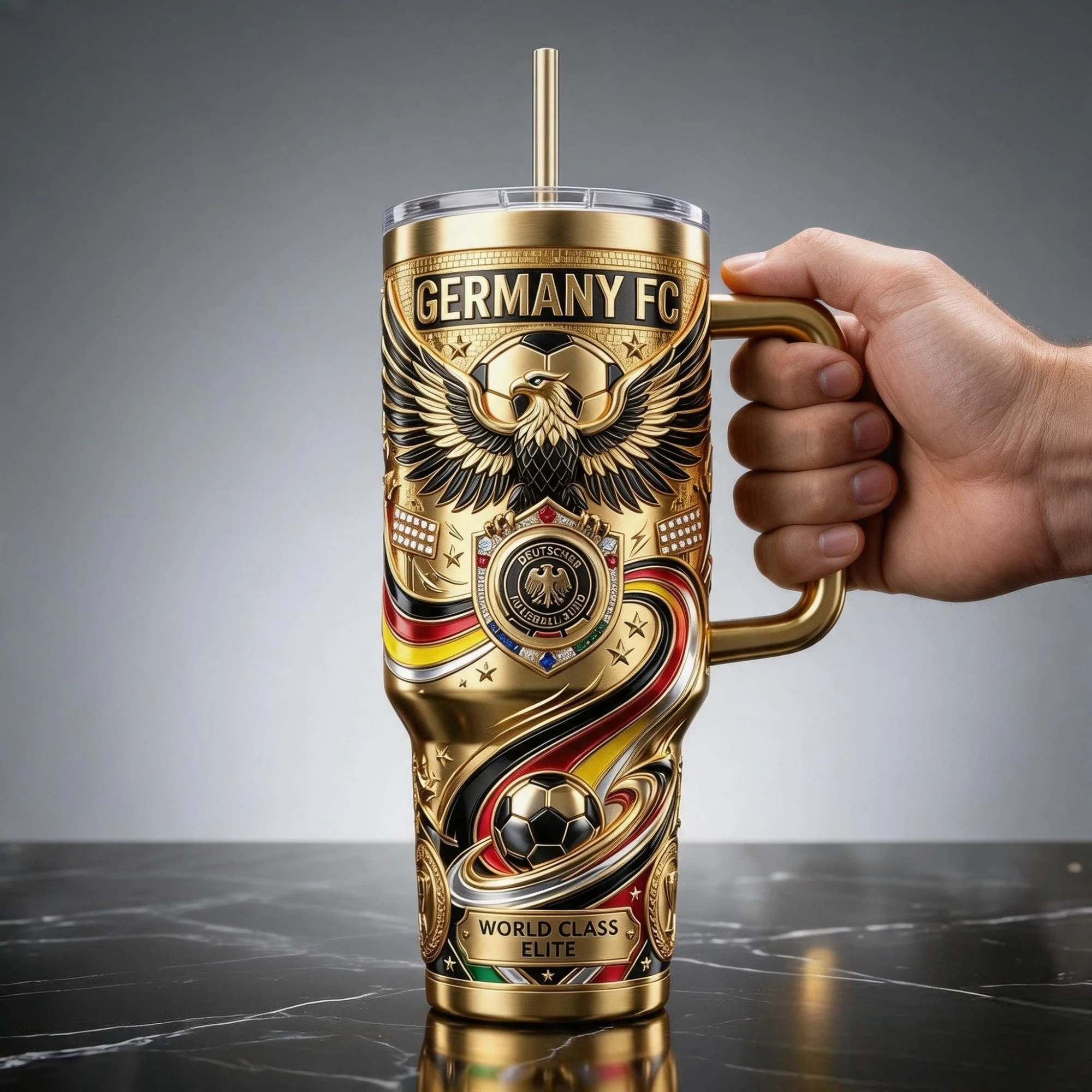 Germany Soccer Championship 2026 Tumbler With Straw - Gift For Sport Lovers - Image 2