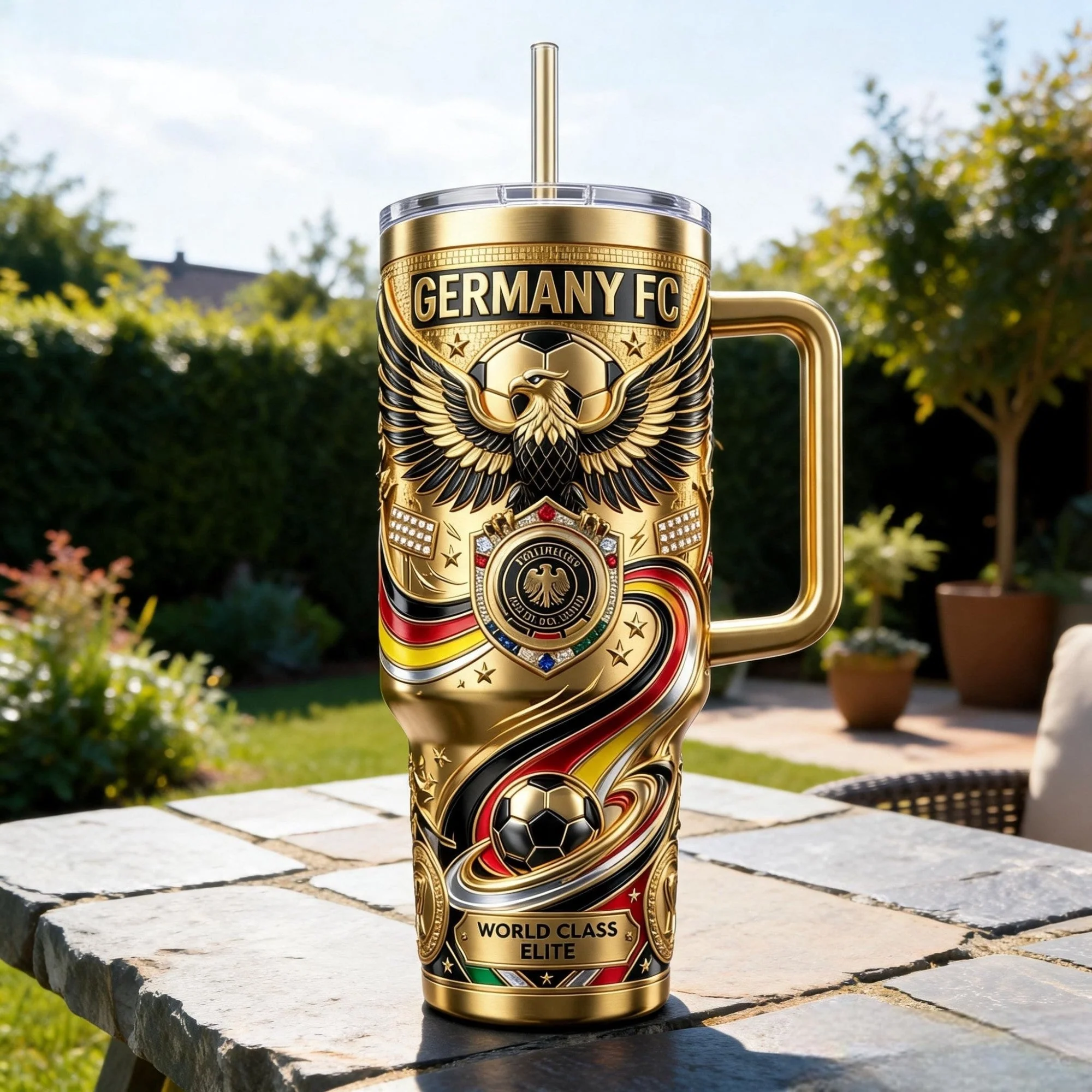 Germany Soccer Championship 2026 Tumbler With Straw - Gift For Sport Lovers - Image 3