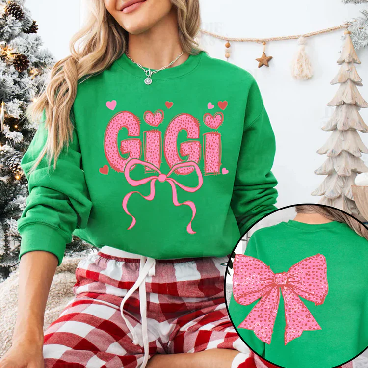 Gigi Nana And Kids - Personalized Sweatshirt With Design On Sleeve - Valentine Gift For Grandma, Mom, Wife - NH96 - Image 10