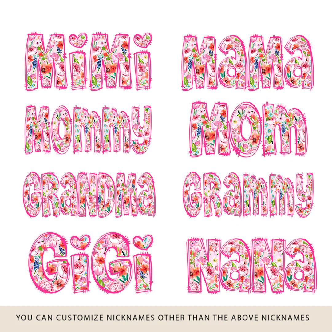 Gigi With Floral And Grandkids' Names - Personalized Sweatshirt With Design On Sleeve - Gift For Mom, Grandma | HN02 - Image 8
