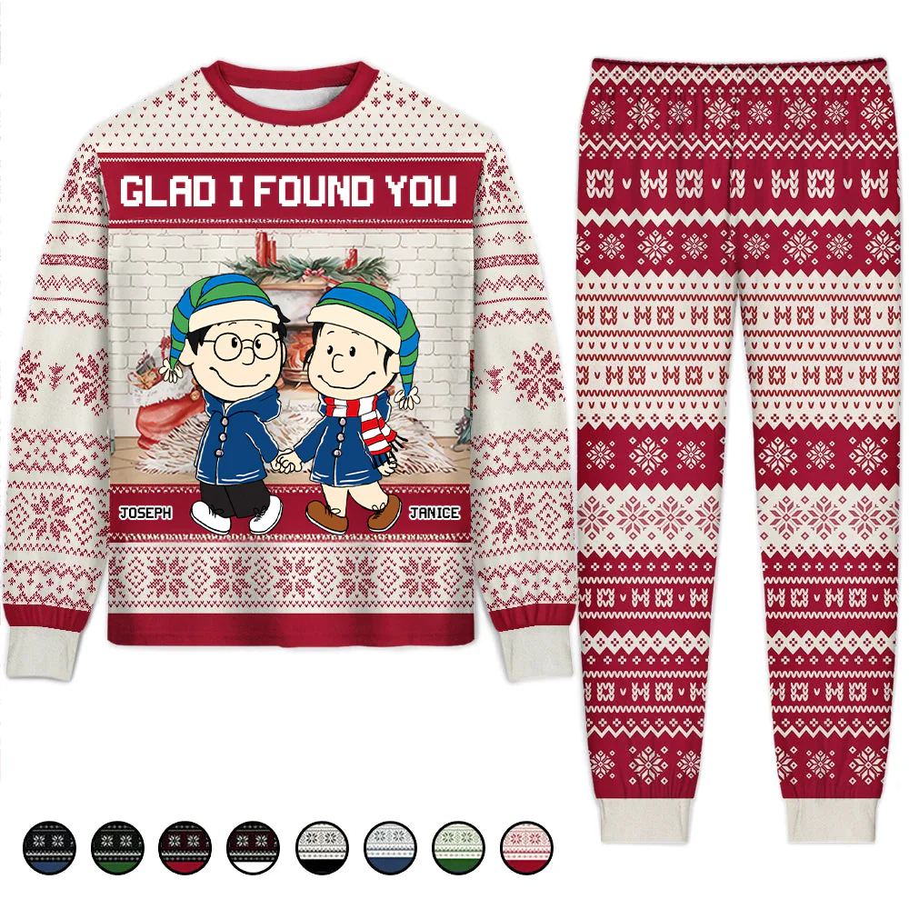 Glad I Found You Peanut  - Personalized Unisex Pajamas Set - Gift For Couple, Husband Wife, Anniversary - CL43 NA94 - Image 2