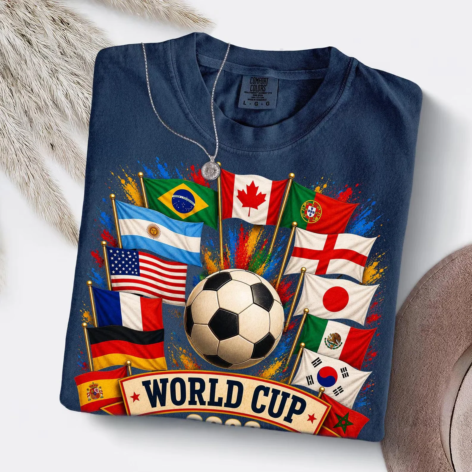 Global Championship 2026 International Soccer Flags - Comfort Shirt - Gift For Soccer Fans