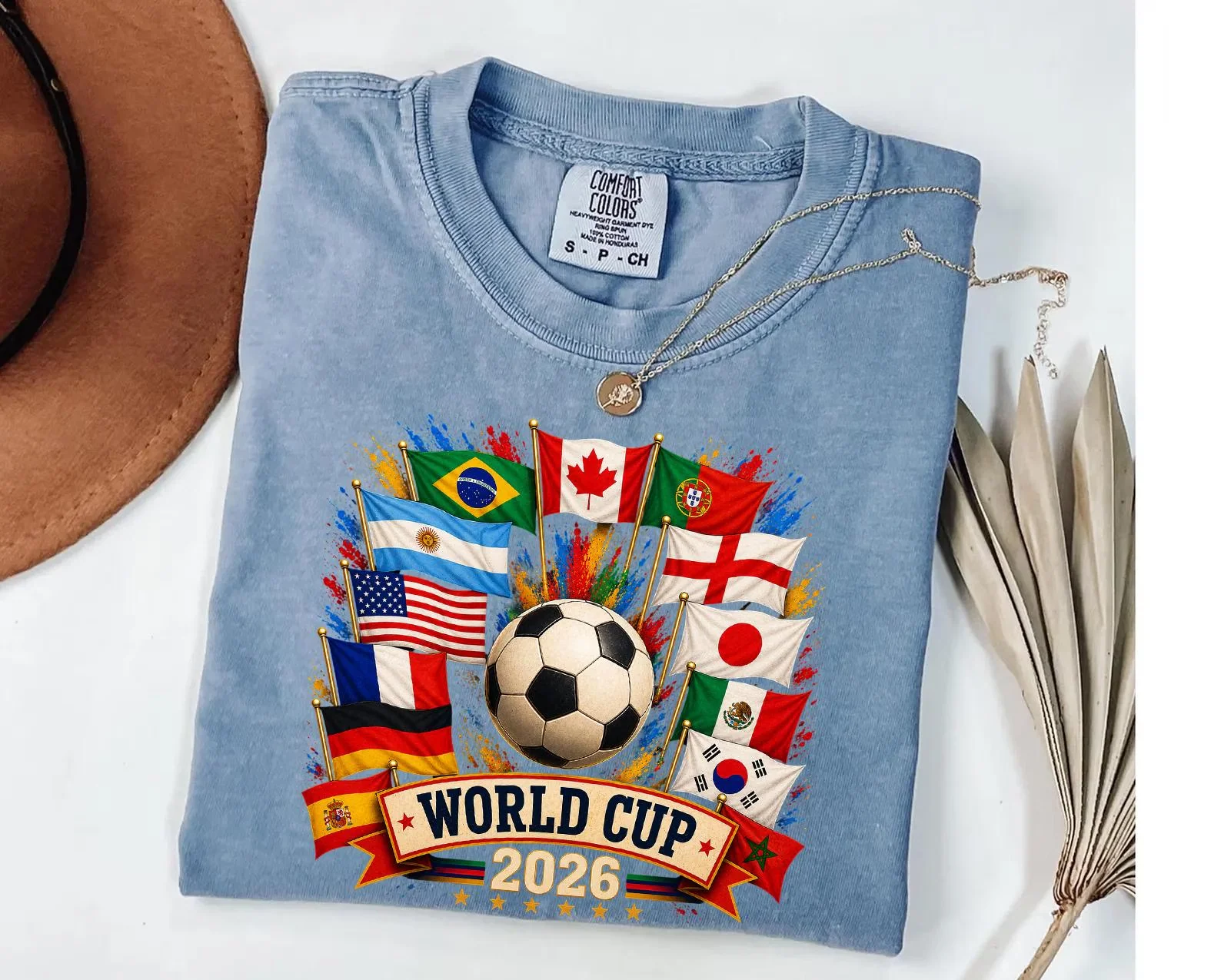Global Championship 2026 International Soccer Flags - Comfort Shirt - Gift For Soccer Fans - Image 2