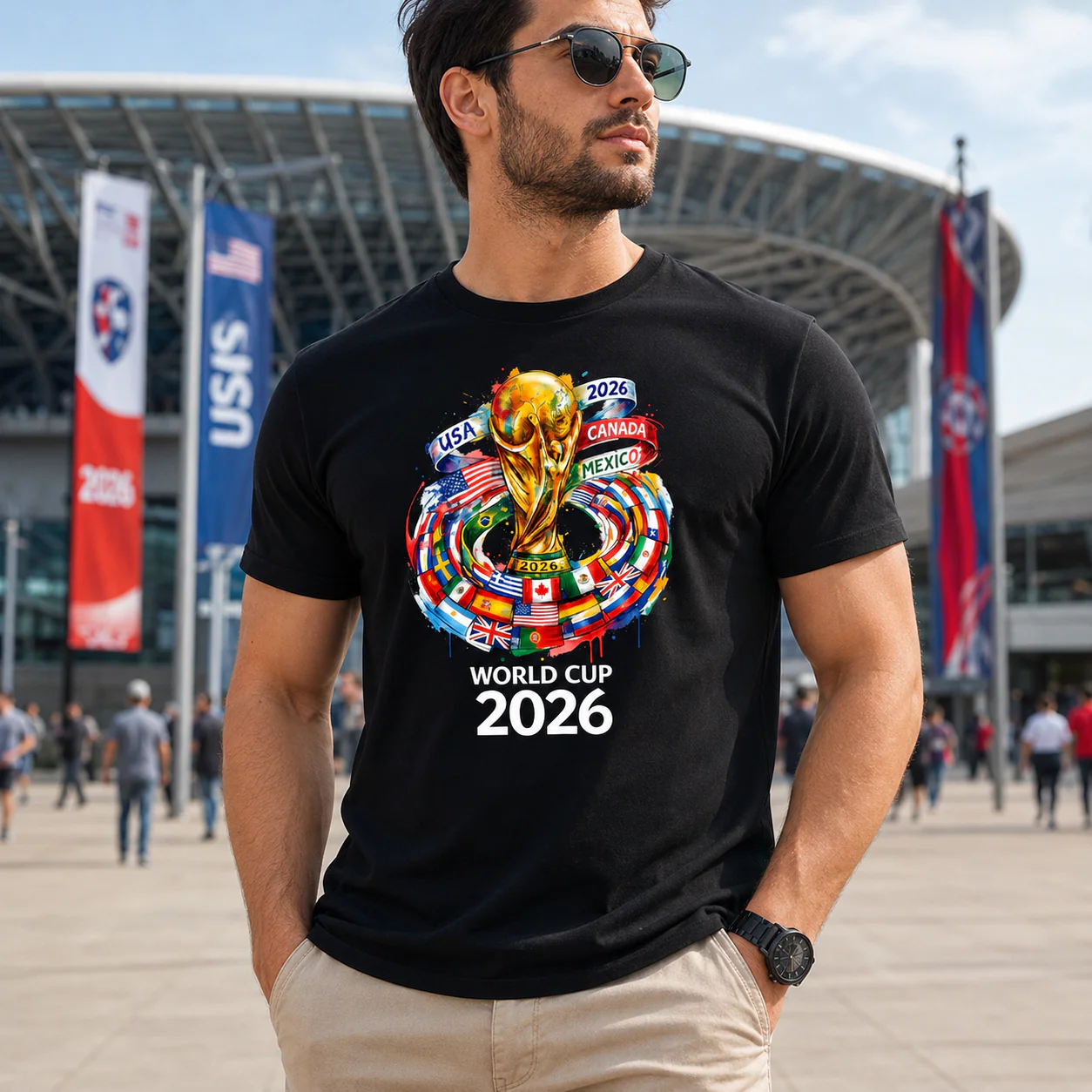 Global Championship 2026 USA Canada Mexico Soccer Trophy - Personalized Shirt - Gift For Soccer Fans - Image 2