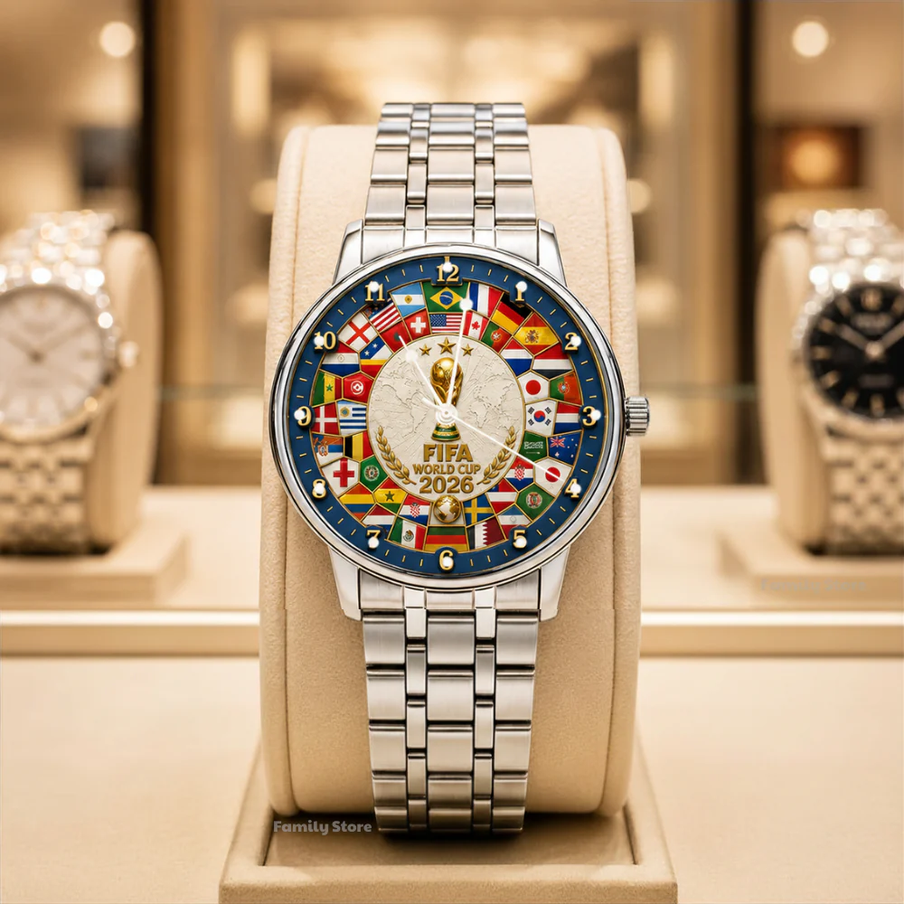 Global Football Championship 2026 - Personalized Hand Watch - Gift For Dad, Husband, Soccer Fans