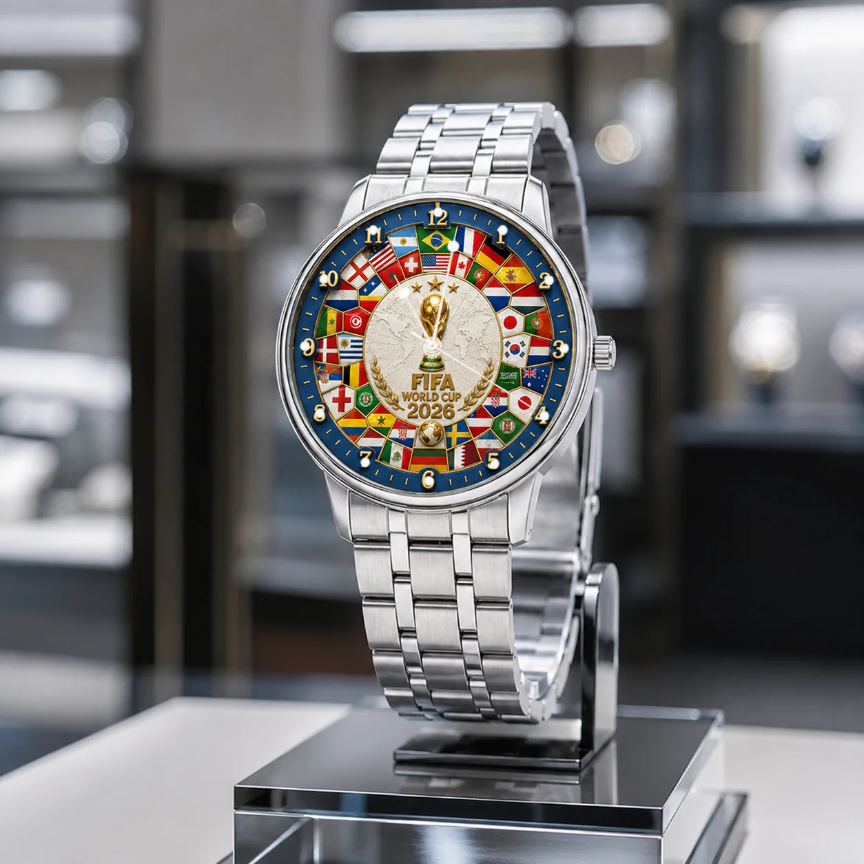 Global Football Championship 2026 - Personalized Hand Watch - Gift For Dad, Husband, Soccer Fans - Image 2