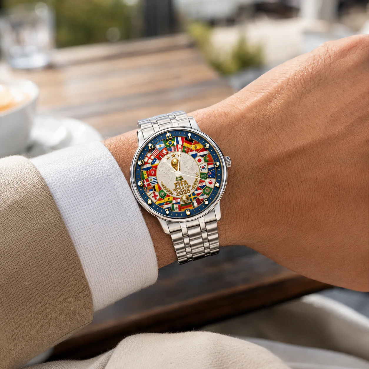 Global Football Championship 2026 - Personalized Hand Watch - Gift For Dad, Husband, Soccer Fans - Image 3