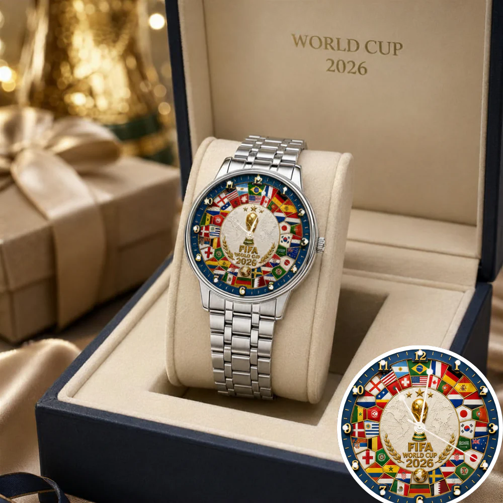 Global Football Championship 2026 - Personalized Hand Watch - Gift For Dad, Husband, Soccer Fans - Image 4