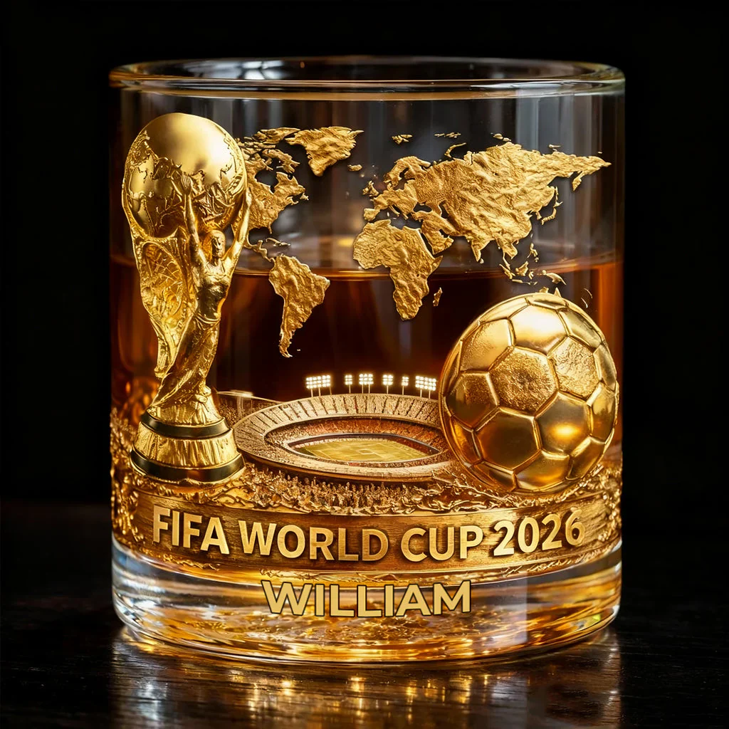 Global Football Championship 2026 - Personalized Whiskey Glass - Gift For Soccer Lovers, Sport Fans