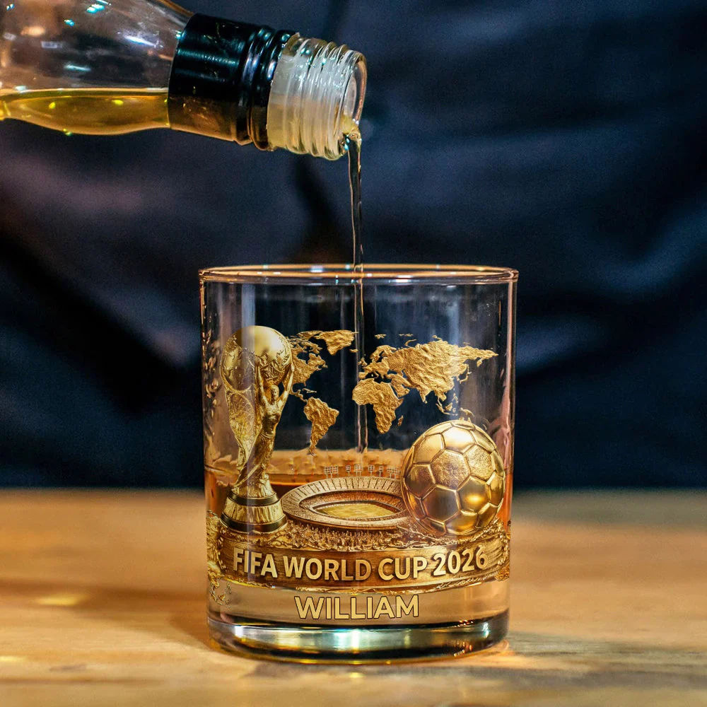 Global Football Championship 2026 - Personalized Whiskey Glass - Gift For Soccer Lovers, Sport Fans - Image 3