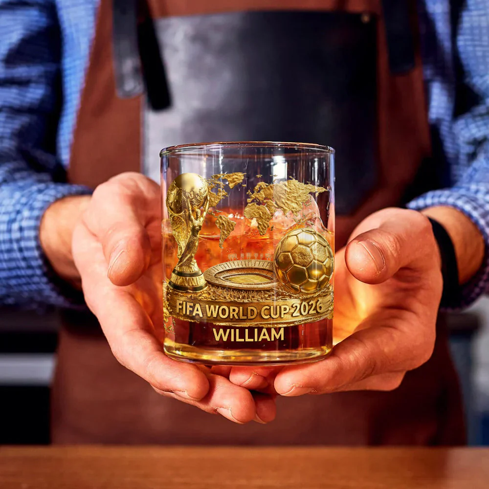 Global Football Championship 2026 - Personalized Whiskey Glass - Gift For Soccer Lovers, Sport Fans - Image 4