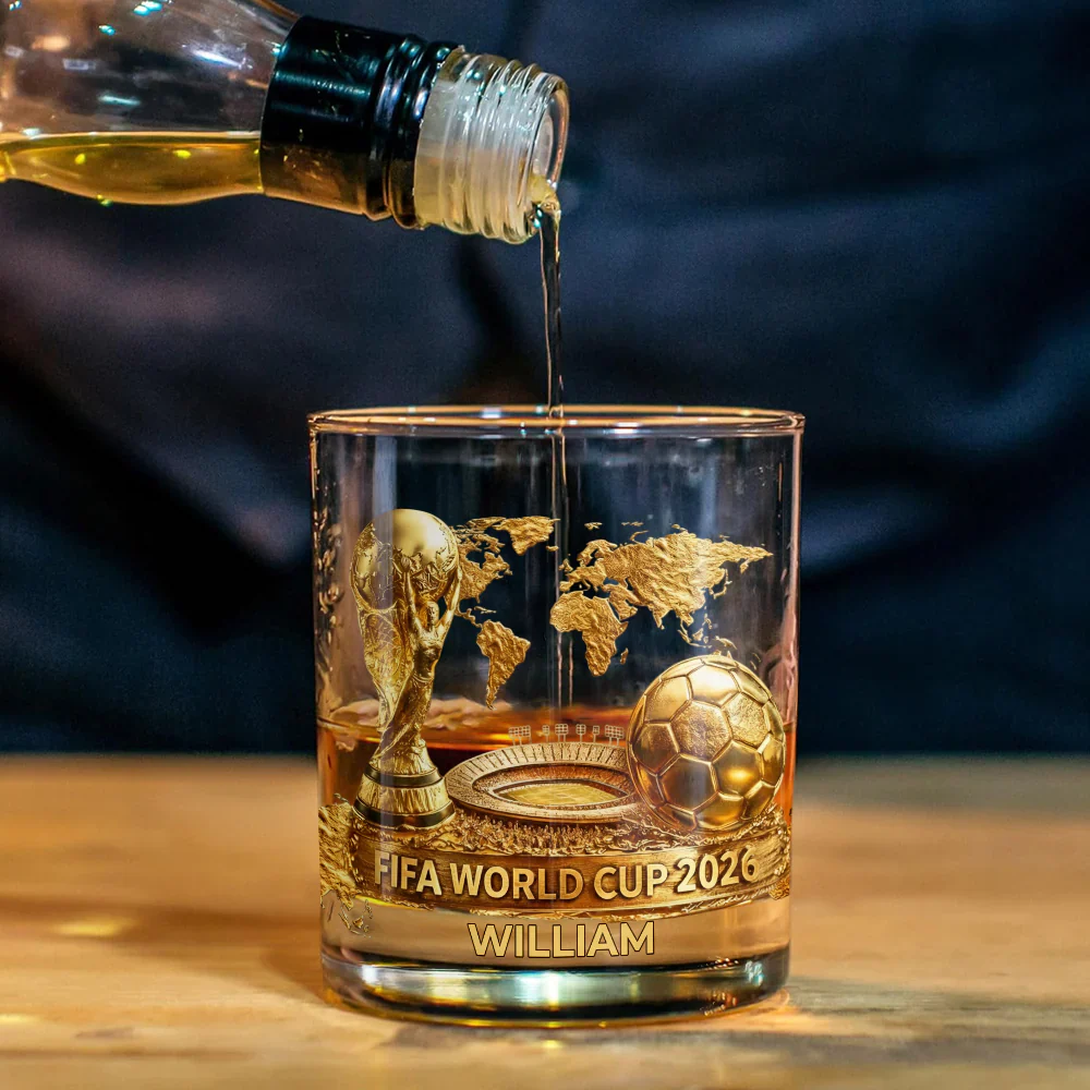 Global Football Championship 2026 - Personalized Whiskey Glass - Gift For Soccer Lovers, Sport Fans - Image 5