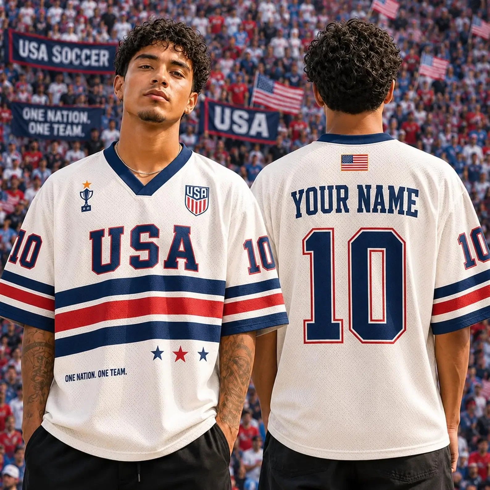 Global Football Championships 2026 American Team - Personalized Soccer Jersey - Gifts For Soccer Lovers