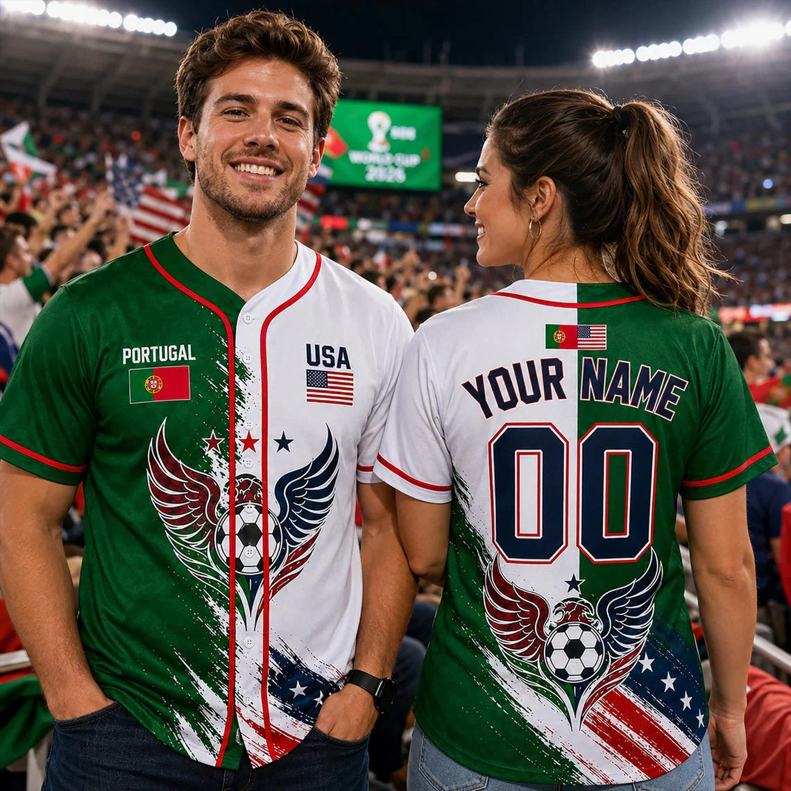 Global Football Championships 2026 USA And Portugal - Personalized Baseball Jersey - Gifts For Soccer Lovers, Sport Fans - Image 3