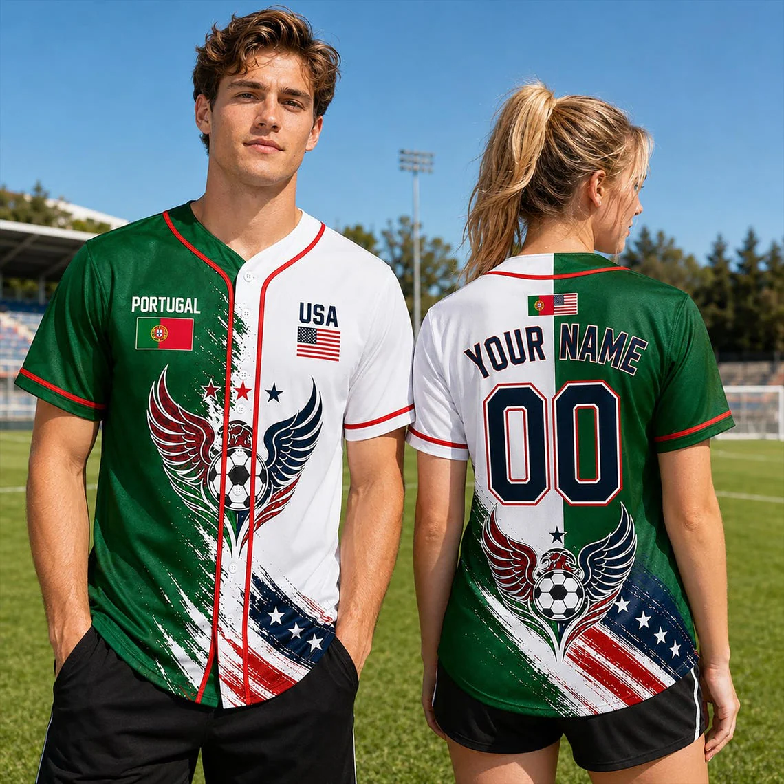 Global Football Championships 2026 USA And Portugal - Personalized Baseball Jersey - Gifts For Soccer Lovers, Sport Fans - Image 4