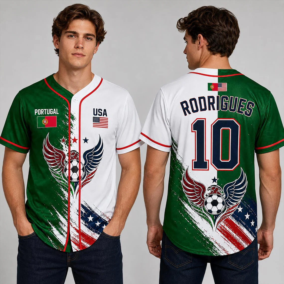 Global Football Championships 2026 USA And Portugal - Personalized Baseball Jersey - Gifts For Soccer Lovers, Sport Fans - Image 5