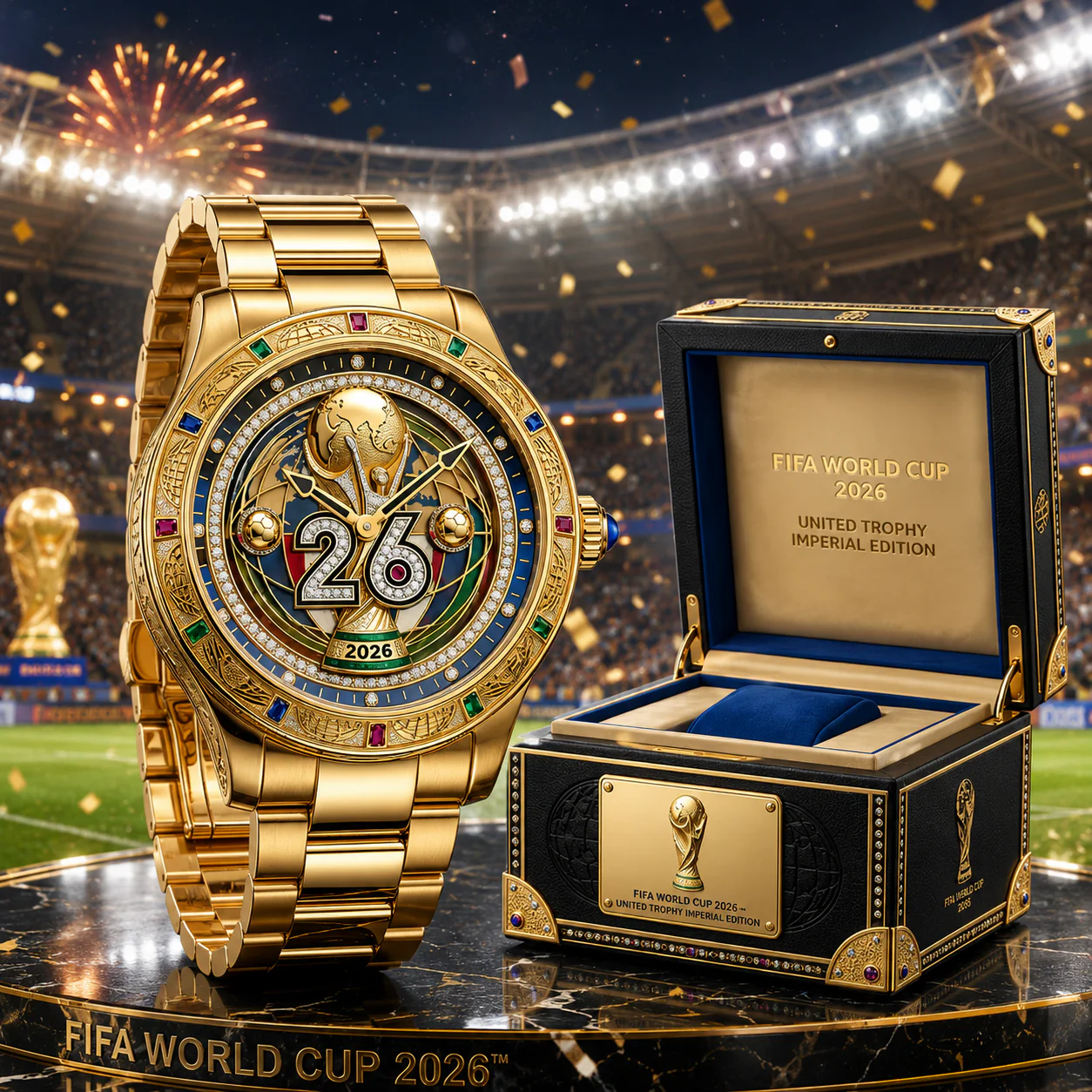 Global Soccer Championship 2026 -Men's Wrist Watch - Gifts For Football Lovers, Sports Fans