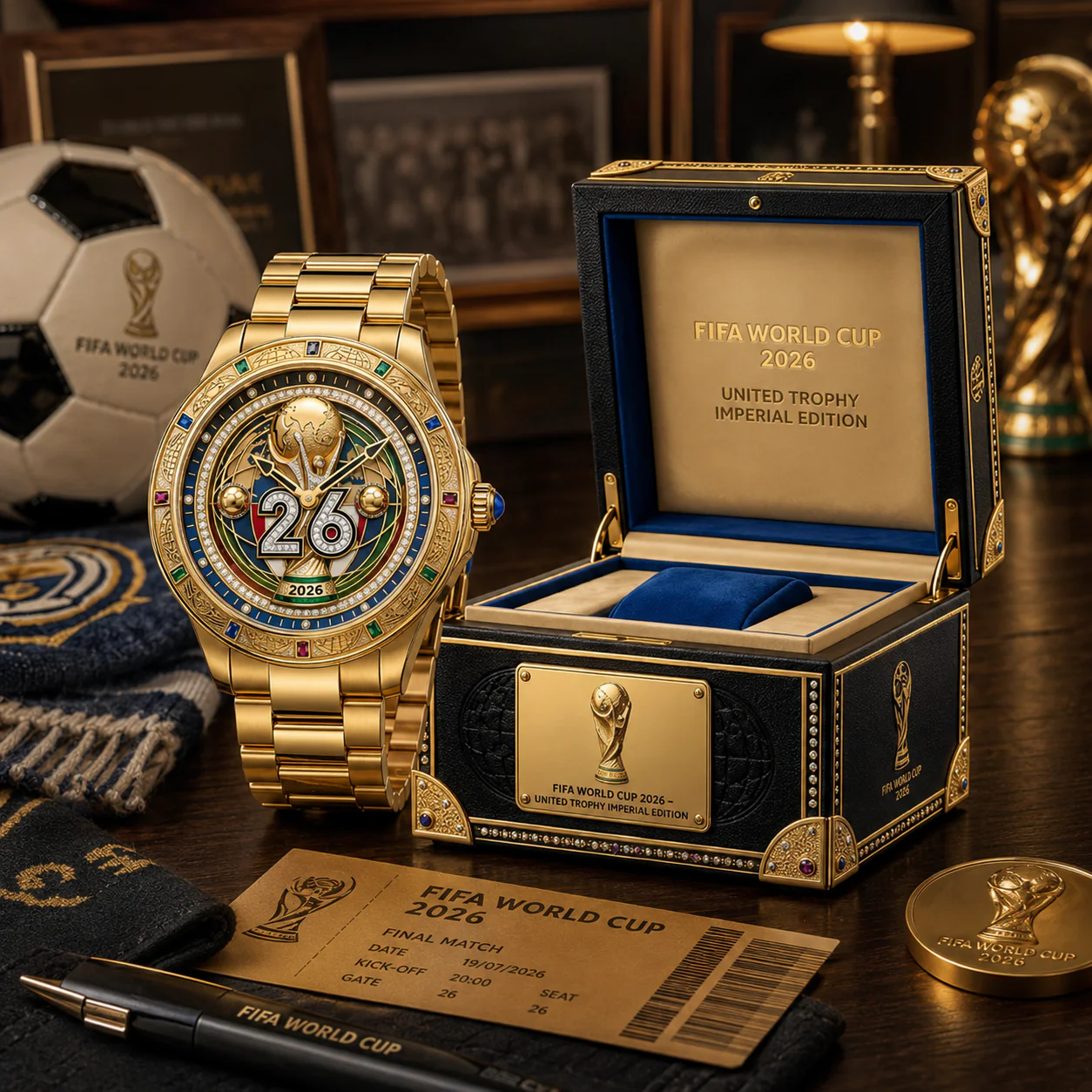 Global Soccer Championship 2026 -Men's Wrist Watch - Gifts For Football Lovers, Sports Fans - Image 3