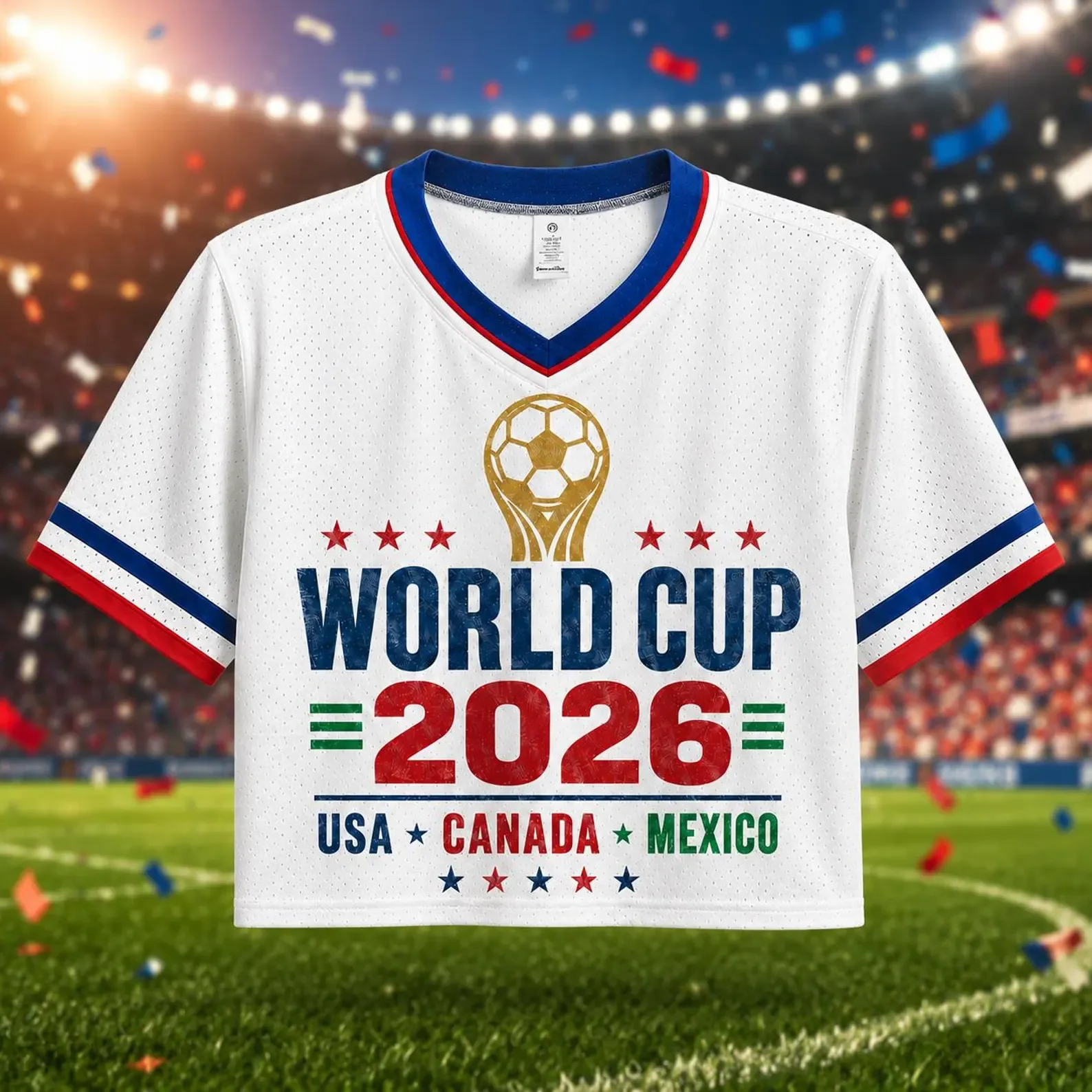 Global Soccer Championship 2026 North America Fan - Croptop Jersey - Gifts For Football Lovers, Sports Fans