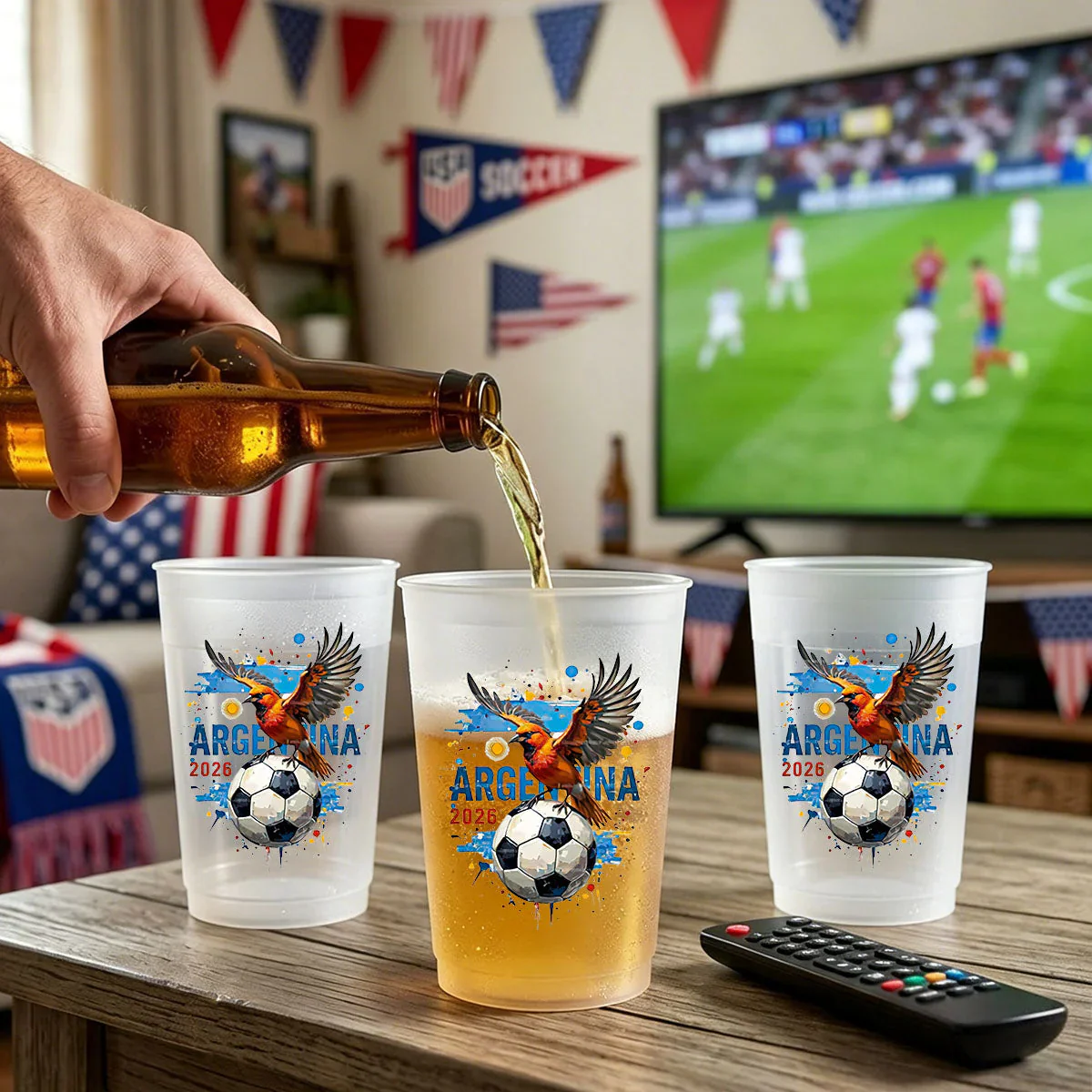 Global Soccer Championships Country Flags - Personalized Cups - Gifts For Sport Lovers, Football Fans - Image 2